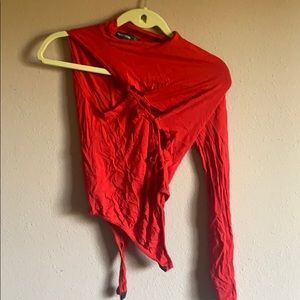 Lace across bodysuit